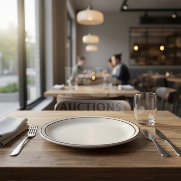 Brand new 5 1/4” Dessert Sand Plates by World Tableware, Ultima model DSD-5, restaurant grade, factory sealed.