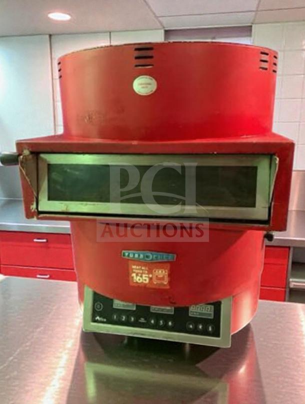 TurboChef FIRE countertop pizza oven, red, single deck, 208-240V, UL listed, fully tested, premium condition, by TurboChef.