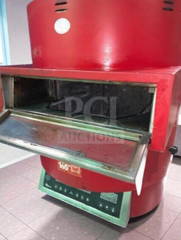 Red TurboChef FIRE countertop pizza oven, single deck, fully operational, premium condition, 208–240V, UL listed.