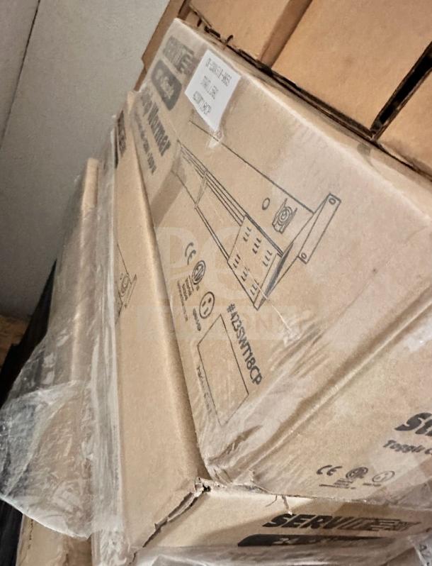 Brand new ServIt 36” Single Strip Warmer, model 423SWT36, in factory-sealed box. Features toggle control, 120V, 850W.