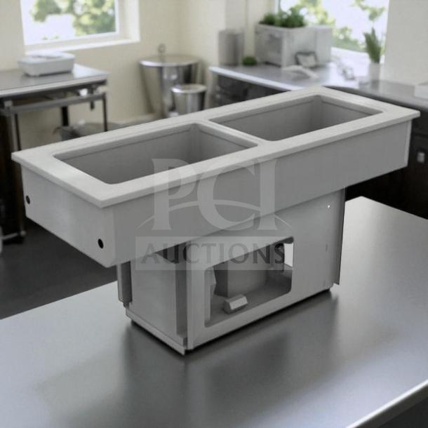 Delfield 8148-EFNP two-pan LiquiTec refrigerated drop-in cold well, UL & NSF listed, fully operational, premium condition.