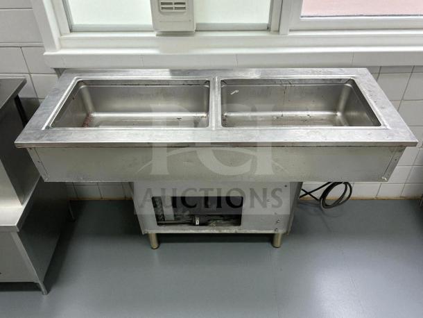 Delfield 8148-EFNP LiquiTec drop-in cold well, dual pan, stainless steel, UL & NSF listed, tested, excellent condition.