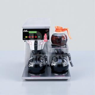 Wilbur Curtis ALPHA-III-S Automatic 3-Warmer Coffee Brewer, stainless steel, hot water faucet, fully operational, 120V, NSF & UL listed.