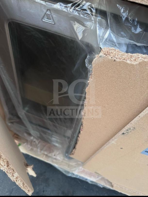 Brand New KoolMore KM-CCO54-LP Commercial Convection Oven in packaging, pristine condition, double deck, liquid propane model.