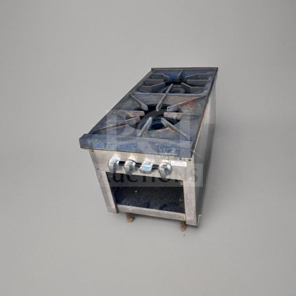 Vulcan commercial single burner stock pot range, heavy-duty gas cooker, top-tier condition, fully tested, Vulcan Equipment brand.