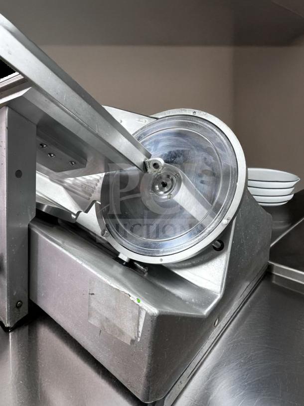 Bizerba GSP HD Commercial Automatic Meat Slicer in pristine condition. Heavy-duty, precision slicer, 120V, fully tested.