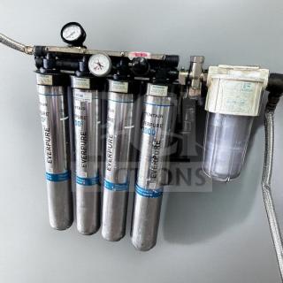 Superior condition Pentair Everpure 20002 commercial water filtration system, multi-cartridge, fully tested, operational.
