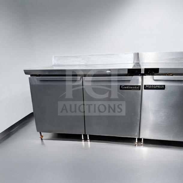 Continental commercial refrigerated chef base in stainless steel, 48" wide, outstanding condition, fully tested, made in USA.