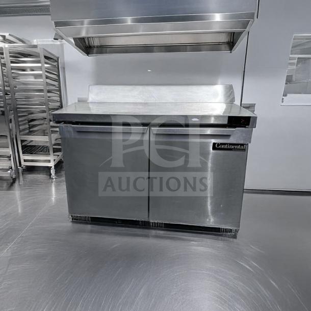 Continental Refrigerated Chef Base, 48" stainless steel, outstanding condition, fully tested, model CON-L-BASE-0922.