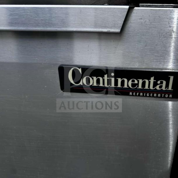 Continental Refrigerated Chef Base, stainless steel, 48", excellent condition, fully tested, brand label visible.