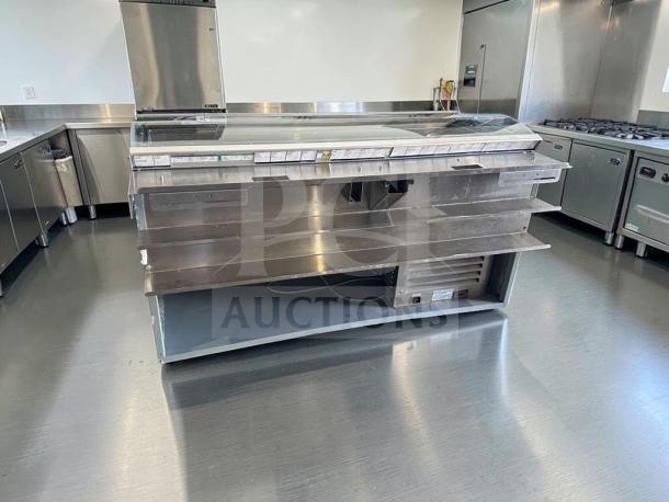 Duke Sub-CP-TC48M refrigerated prep table in excellent condition. 48" stainless steel unit, tested and operational, USA-made.