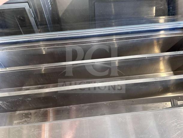 Duke Sub-CP-TC48M 48” refrigerated prep table, stainless steel, excellent condition, fully operational, interior view.