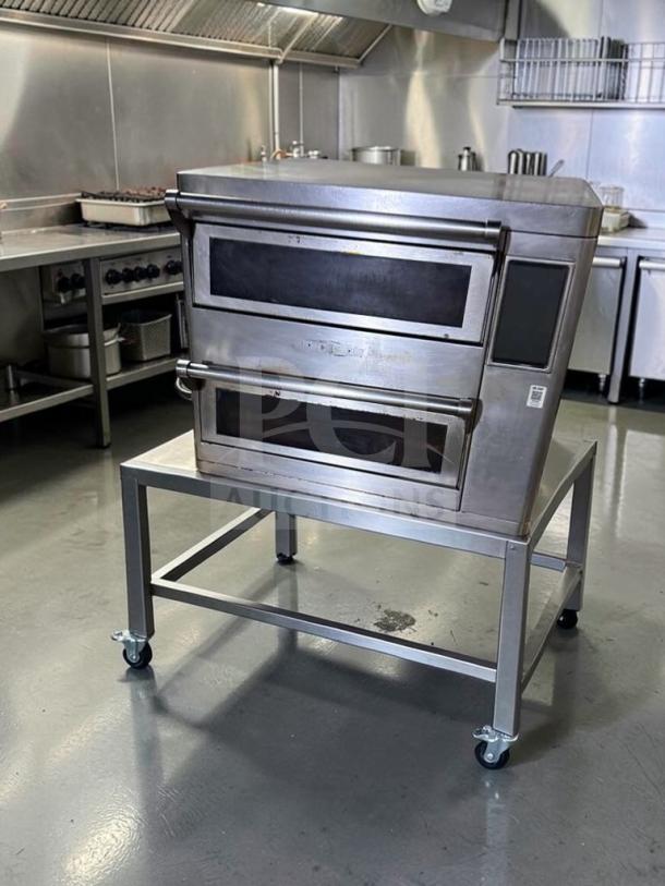 TurboChef HHD-9500 double batch ventless countertop oven, outstanding condition, 208/240V 3 Phase, fully tested, on stand.