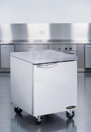 Brand new Kool-It KUCR-27-1 commercial undercounter freezer, 27.5 in, stainless steel, R290 refrigerant, ETL & NSF listed.