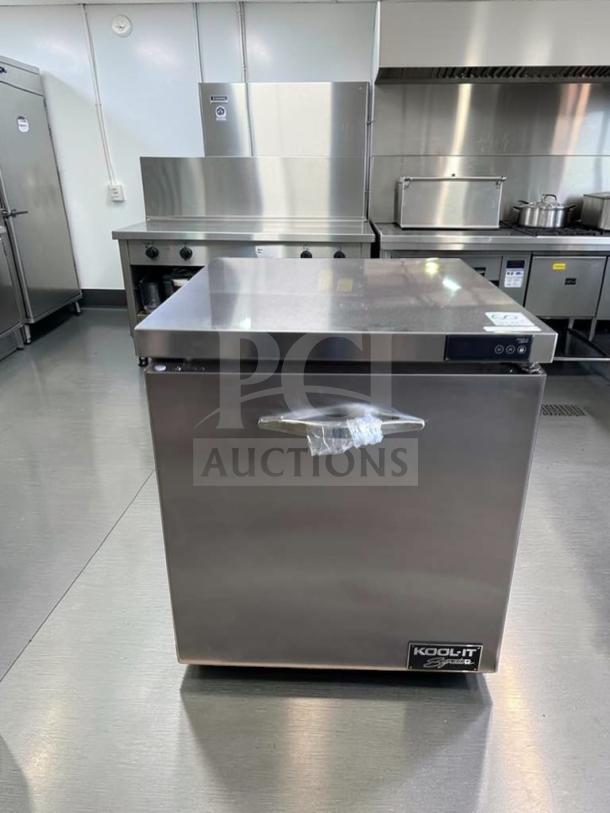 Brand new Kool-It KUCR-27-1 commercial undercounter freezer, 27.5 in, stainless steel, R290 refrigerant, ETL & NSF listed.