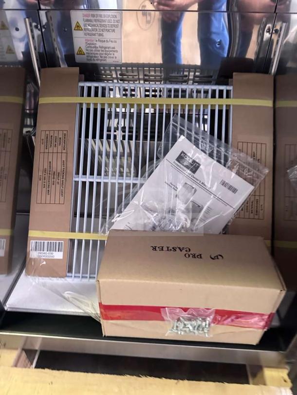 Brand new Kool-It KUCR-27-1 commercial undercounter freezer, 27.5-inch stainless steel, R290 refrigerant, ETL & NSF listed.