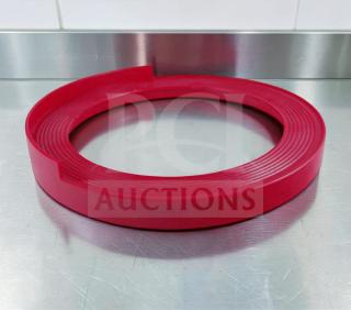 Red heavy-duty plastic beer keg spacer, standard model, by Commercial Beverage Storage Equipment. Superior condition, stackable.