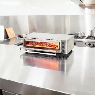 Superior condition Equipex PZ-4302D Sodir countertop pizza deck oven, commercial electric, 208–240V, fully tested.
