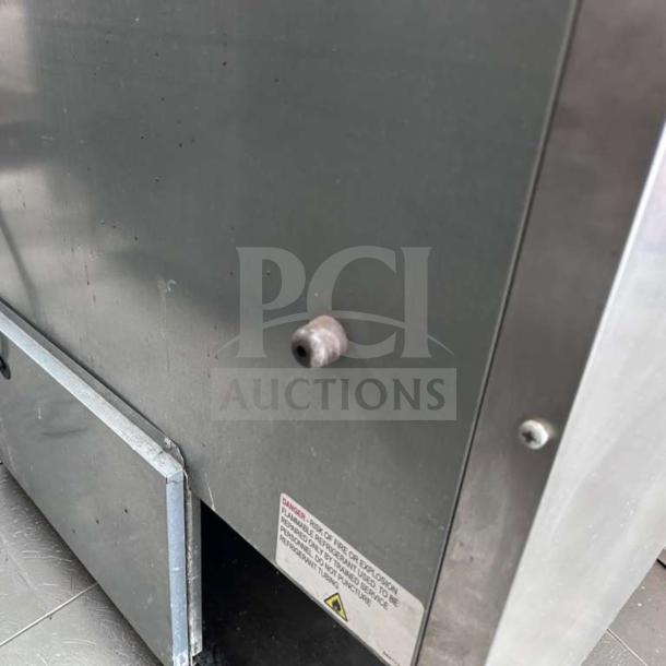 True TUC-48G-HC 48" undercounter refrigerator, stainless steel, 2 glass doors, exceptional condition, fully tested, 115V.