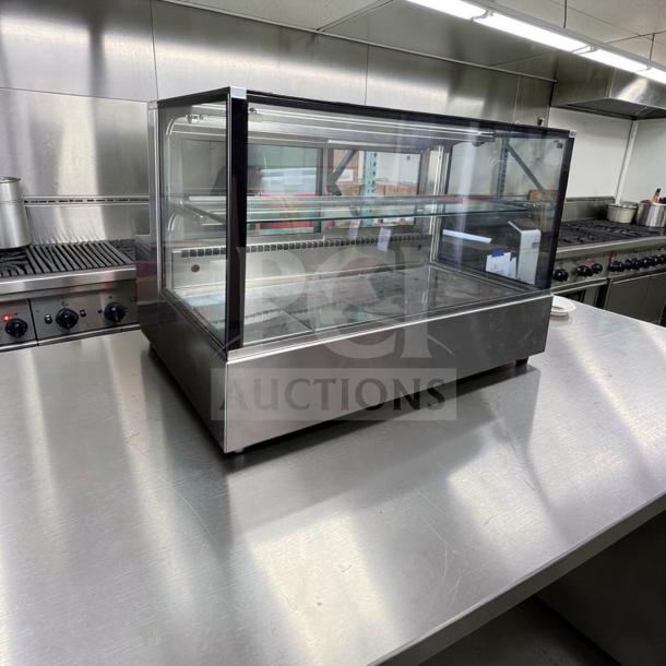Immaculate RPI Industries VICD3-20-R-SQ-SC-CT refrigerated display case, glass front, fully operational, 115V, commercial grade.