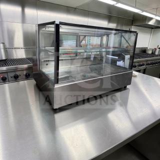 Immaculate RPI Industries VICD3-20-R-SQ-SC-CT refrigerated display case, glass front, fully operational, 115V, commercial grade.