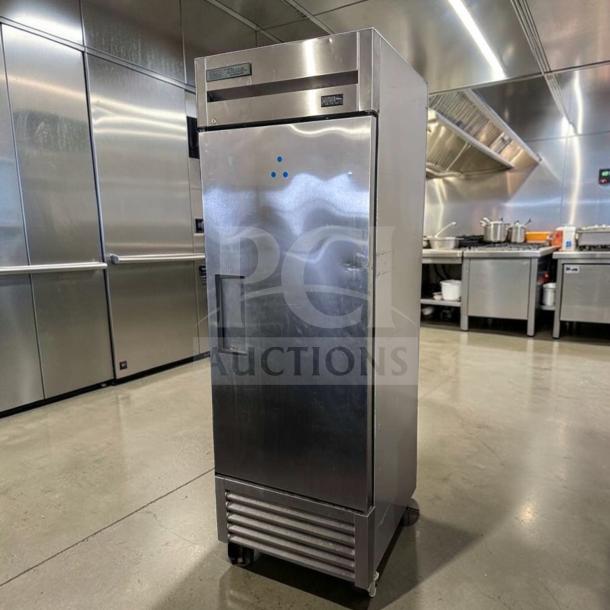 True T-23-HC commercial reach-in refrigerator, stainless steel, 27" single door, energy-efficient, superior condition.