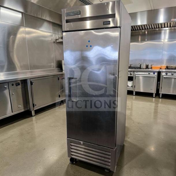 True T-23-HC commercial refrigerator, 27" single door, stainless steel, energy efficient, excellent condition.