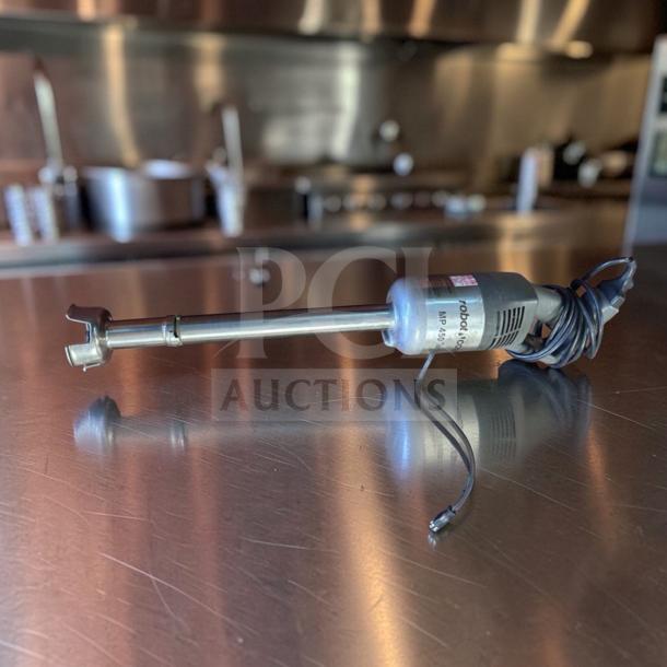 Robot Coupe MP450 Turbo commercial immersion blender, 37" stainless steel shaft, excellent condition, fully tested, heavy duty.