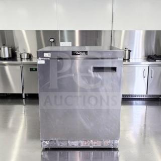 Delfield 4427 commercial undercounter refrigerator, 27" stainless steel, single door, prime condition, fully tested.