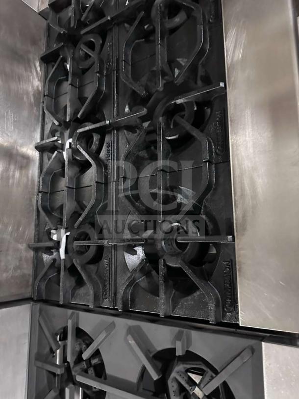 Connerton CN36-6_LP gas range, 36” wide, 6 open burners, stainless steel, exceptional condition, fully tested.