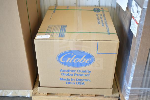Brand new Globe GSCS3-3 cheese shredder in box. 230V, 3 phase. Made in Dayton, Ohio. Scratch and dent model.