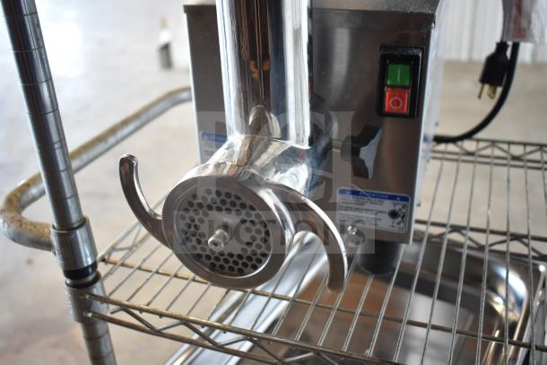 BRAND NEW Pro-Cut OKG12SS meat grinder, 115V, 1 phase, stainless steel body, minor scratches, commercial use.