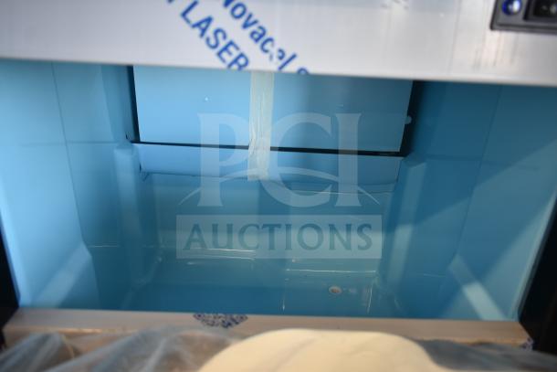 Brand new Avantco 194EUCF130A undercounter ice machine, 44 lb. bin, visible scratch and dent, 134 lb capacity, 115V.