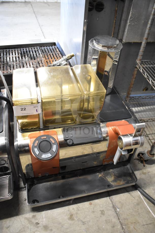 2024 Thermoplan Mastrena M2-CS stainless steel espresso machine with LCD display, hoppers, steam wand; 208V, 1 phase.