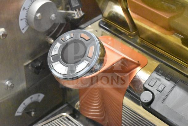 2019 Thermoplan Mastrena M2-CS espresso machine with LCD display, stainless steel body, hoppers, steam wand, 208V, 1 phase.