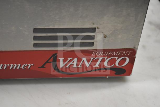 Avantco countertop food warmer, red label, 120 volts, 1 phase, minor surface wear.