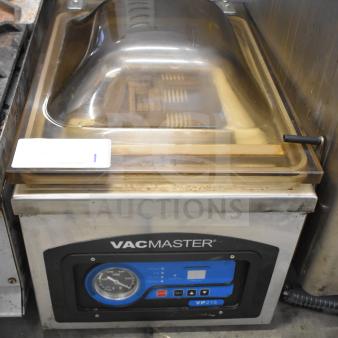 VacMaster VP-215 commercial chamber vacuum sealer with 10" seal bar, stainless steel, 120V, 1 phase, used condition.