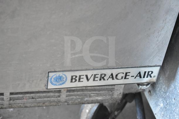 Beverage Air SPED60HC-08C-2 prep table, 60" with 1 door, 2 drawers, cutting top, commercial casters, 115V, 1 phase.