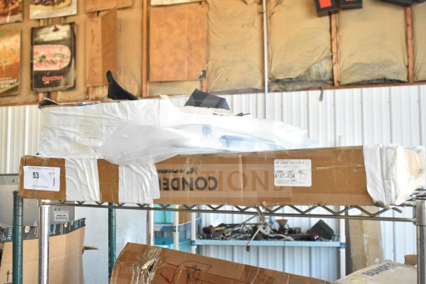 "Conde CON49170-C box with visible damage, labeled 'For More Great Auctions Visit PCIauctions.com, Lot 53 QTY 1'."