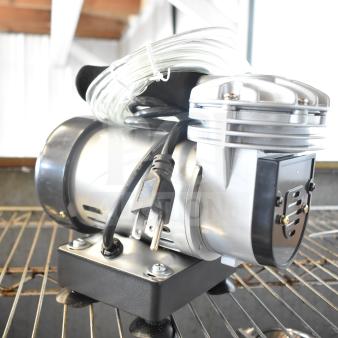 Bakery Crafts AB-C4 Motor, 110V, 1 Phase, in good condition, with attached power cord, placed on a metal rack.