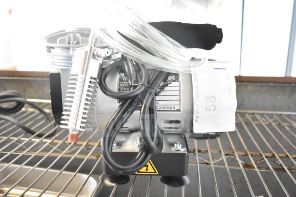 Bakery Crafts AB-C4 Motor at auction, 110 Volts, 1 Phase, appears in good condition with visible wiring and a model label.