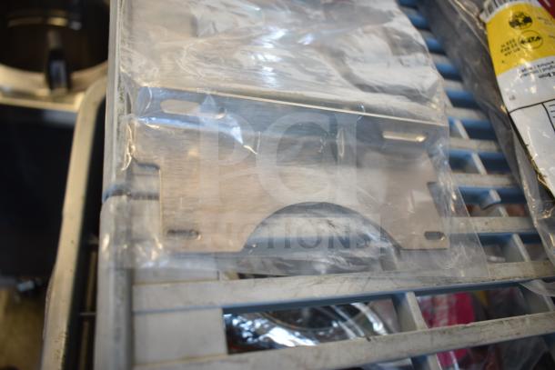 Lot of 12 items including stainless steel plate, packaged. Features USA Wolf Streak Knife, cordless screwdriver.