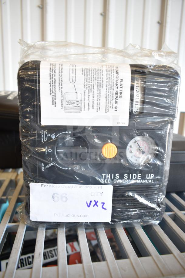 SentrySafe cash box and flat tire temporary repair kit. New, sealed. Includes repair instructions and manual.