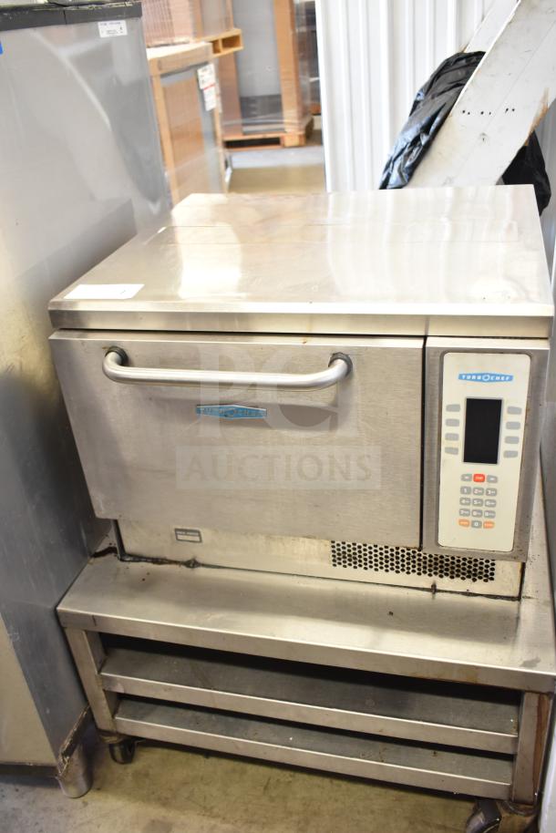 Turbochef NGC rapid cook oven on stand, electric, 208/230-240V, 1 phase, stainless steel, used condition.