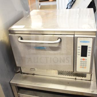 Turbochef NGC rapid cook oven on stand, electric, 208/230-240V, 1 phase, stainless steel, used condition.