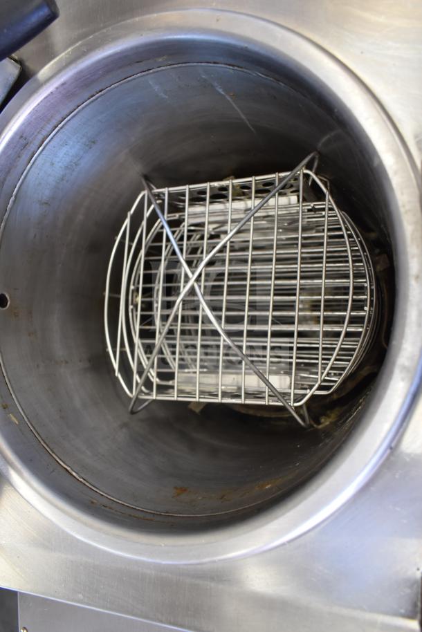 2021 Winston CollectraMatic PF56C11SJ commercial electric deep fat fryer, 208V, 1 phase, used condition, interior view.