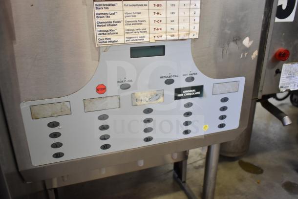 Bunn IMIX-5 Commercial Cappuccino Machine; countertop model, 120/208-240V, 1 Phase, shows control panel with labeled buttons.