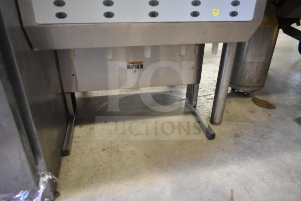 Bunn IMIX-5 commercial countertop cappuccino machine, 120/208-240V, 1 phase. Visible "Hot Liquid" warning label.