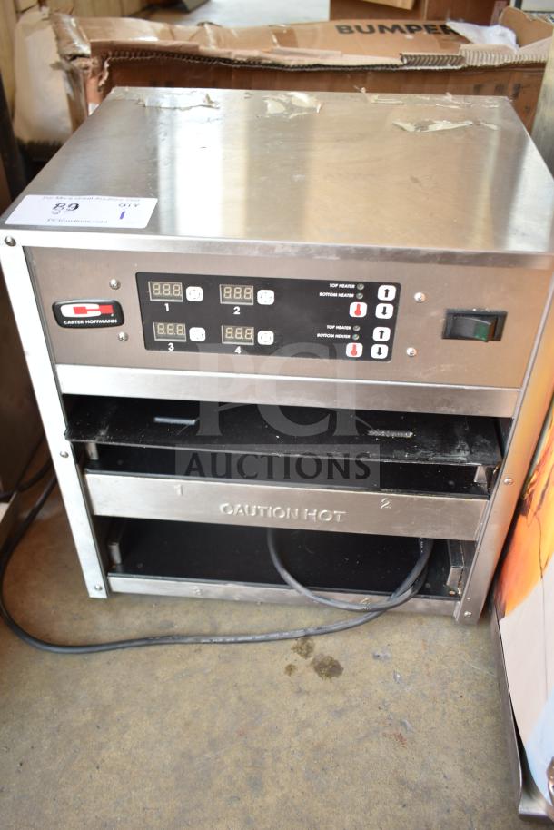 Carter Hoffmann MZ223G Commercial Heated Holding Cabinet, dual compartments, digital controls, 120V, 1 phase, lightly used.