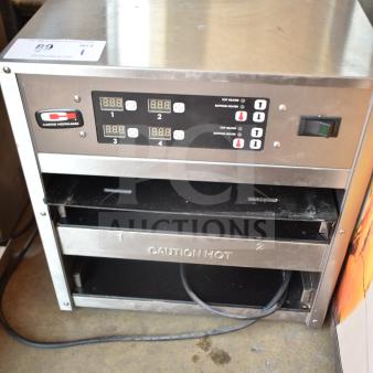 Carter Hoffmann MZ223G Commercial Heated Holding Cabinet, dual compartments, digital controls, 120V, 1 phase, lightly used.